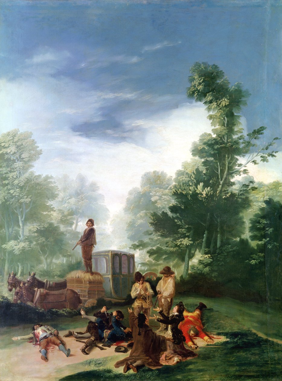 Ataque a un carruaje, 1787 de Francisco de Goya
