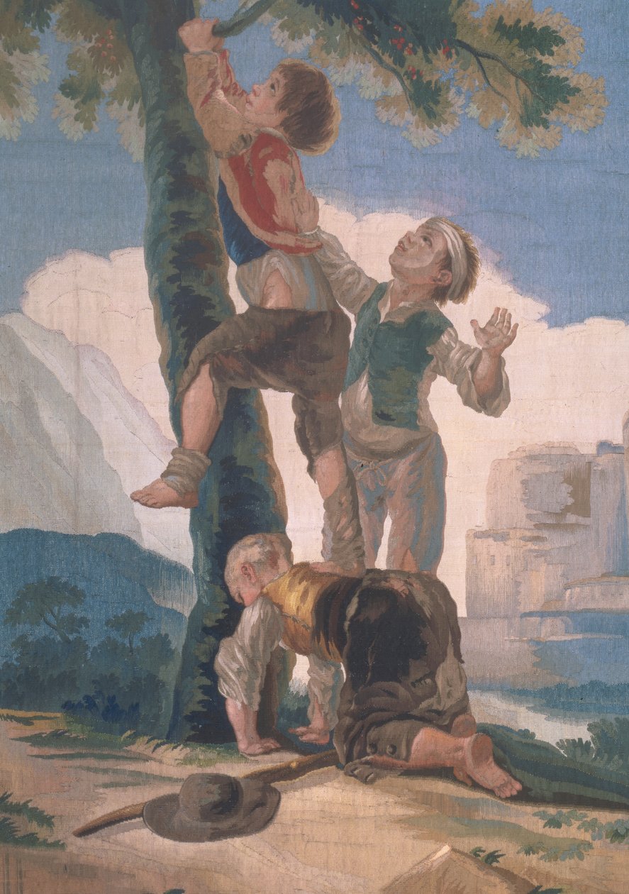 Niños trepando a un árbol de Francisco de Goya