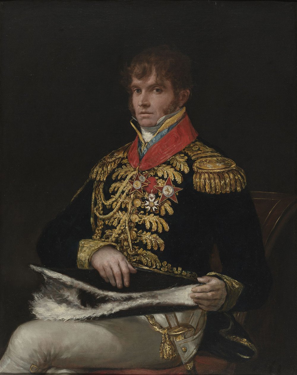 Nicolas Guye con la Orden Real de España de Francisco de Goya