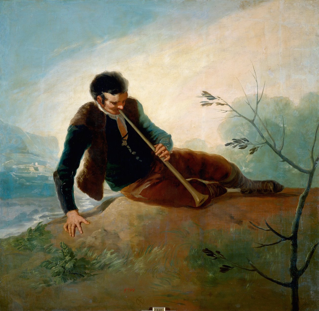 Pastor tocando la dulzaina de Francisco de Goya