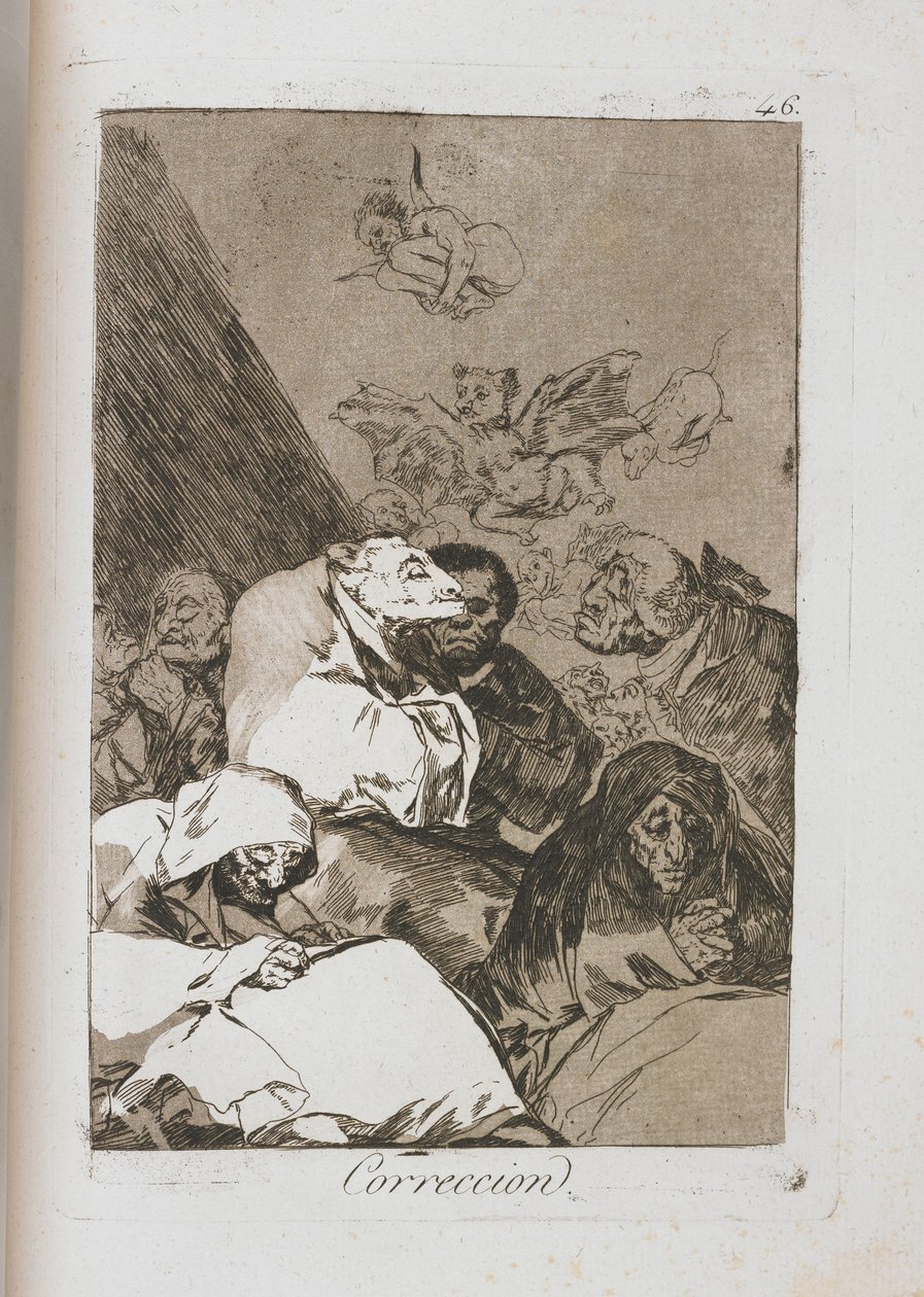 Placa de Los Caprichos de Francisco de Goya