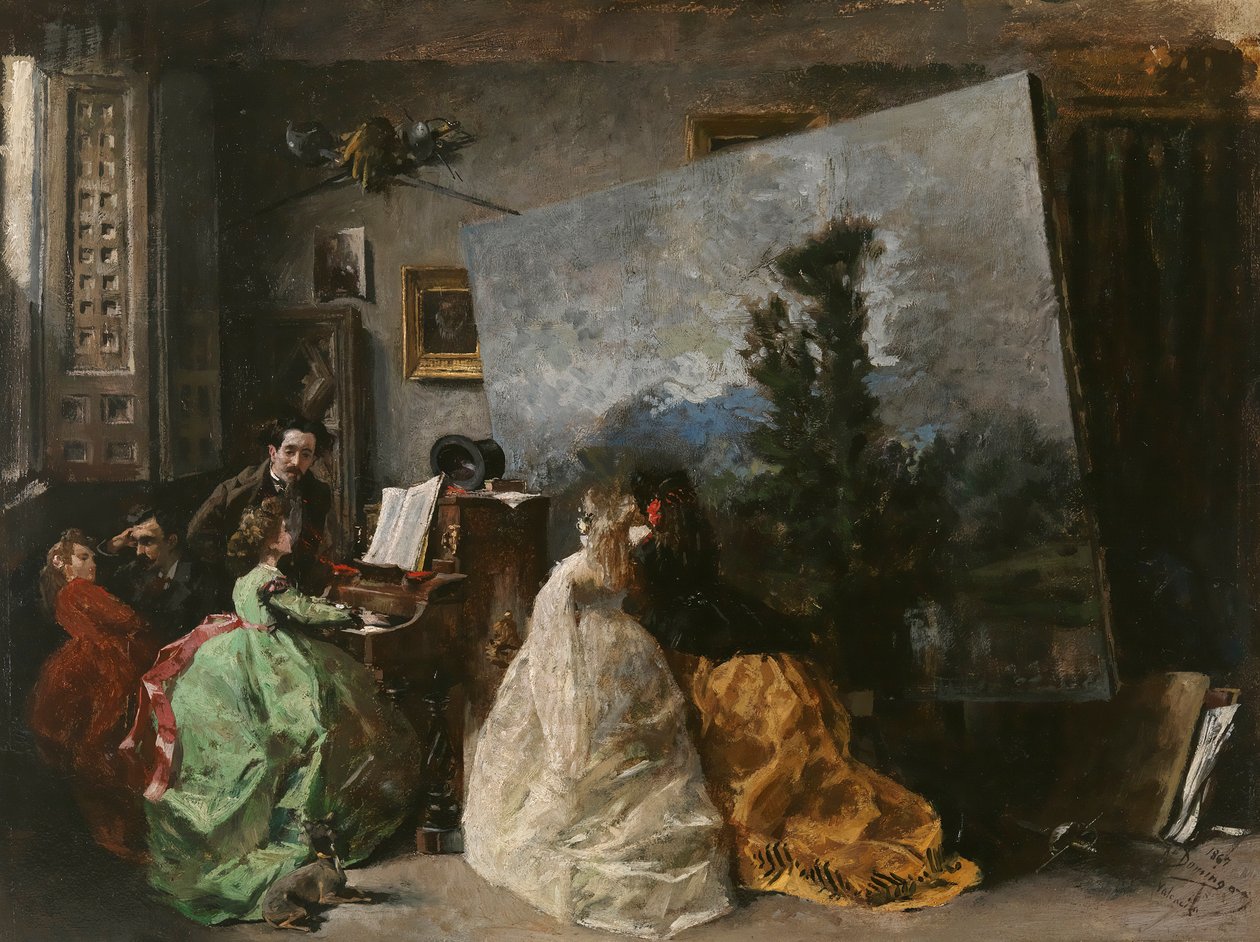 Interior del estudio de Muñoz Degrain en Valencia de Francisco Domingo Marqués