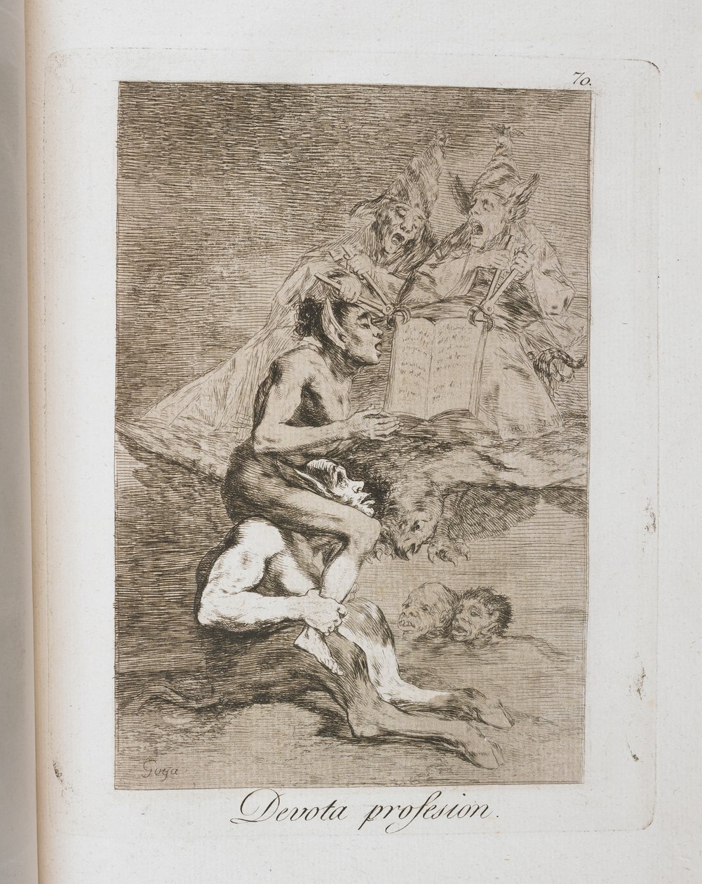 Placa de Los Caprichos de Francisco de Goya