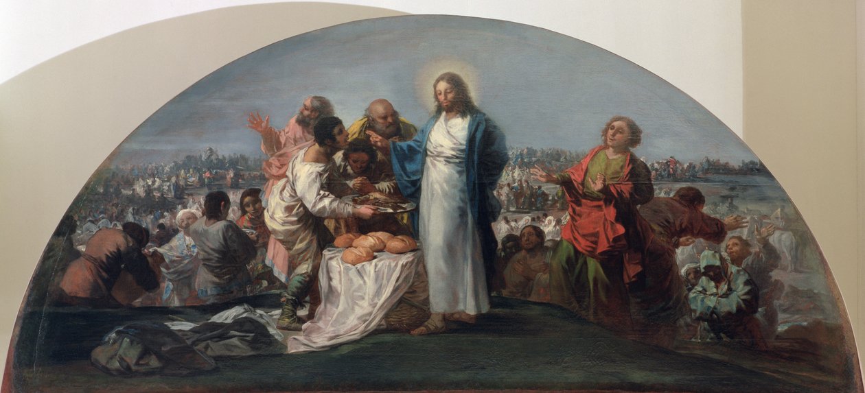 La multiplicación de los panes y los peces, 1795-96 de Francisco de Goya