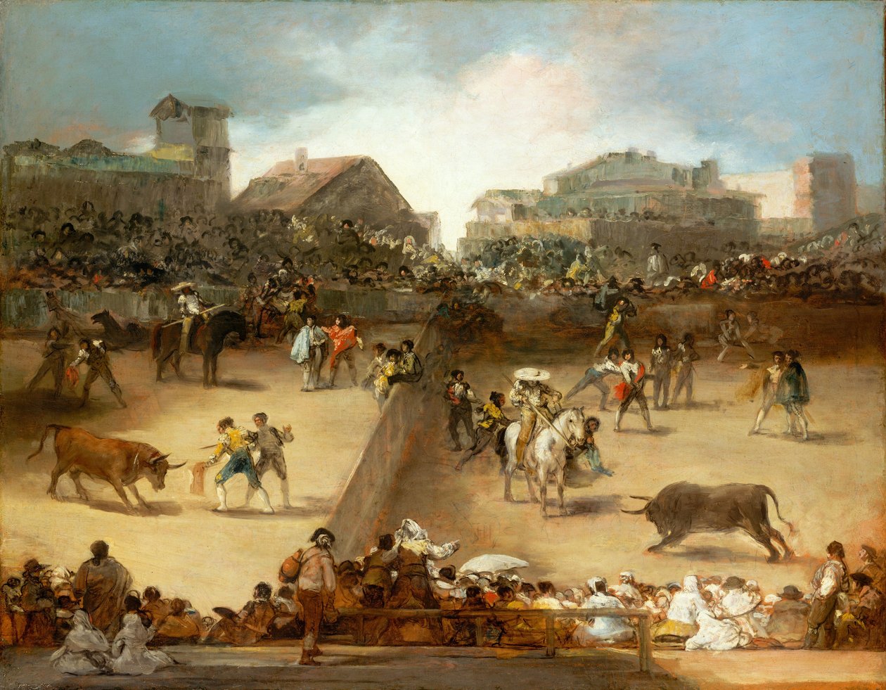 Corrida de toros en un anillo dividido de Francisco de Goya