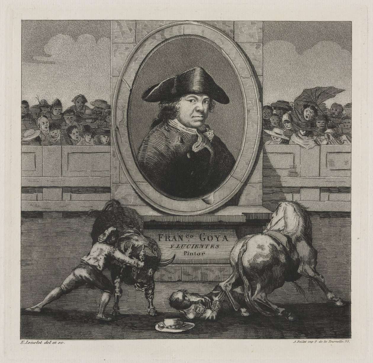 Corridas de toros: Frontispicio, 1876 de Francisco de Goya