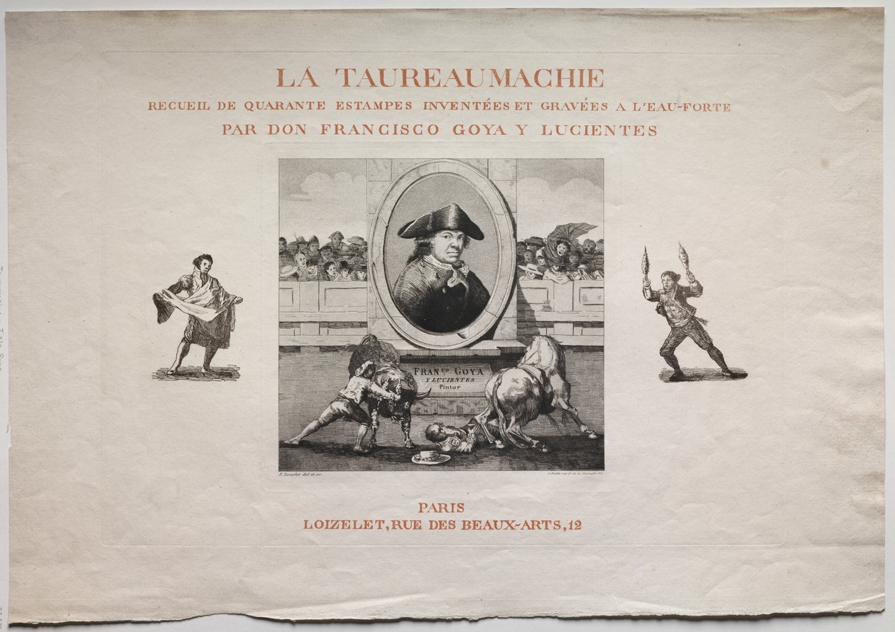 Corridas de toros: Página de título de Francisco de Goya