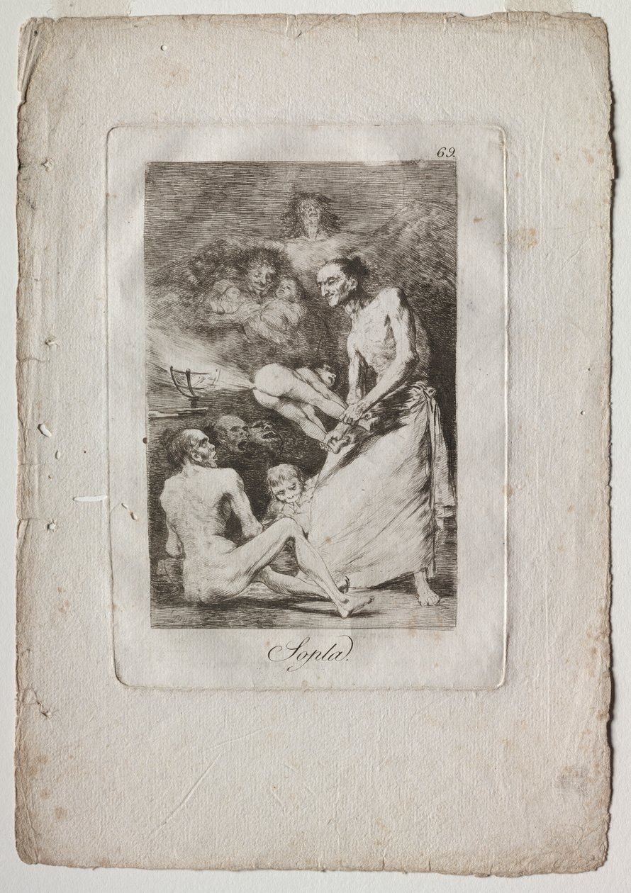 Caprichos:  Blow de Francisco de Goya
