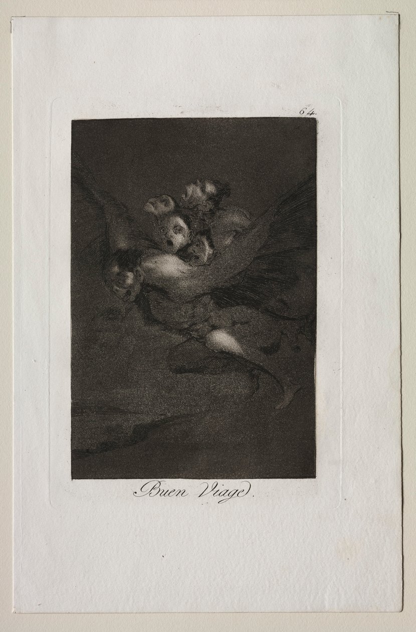 Caprichos: ¡Buen viaje! de Francisco de Goya
