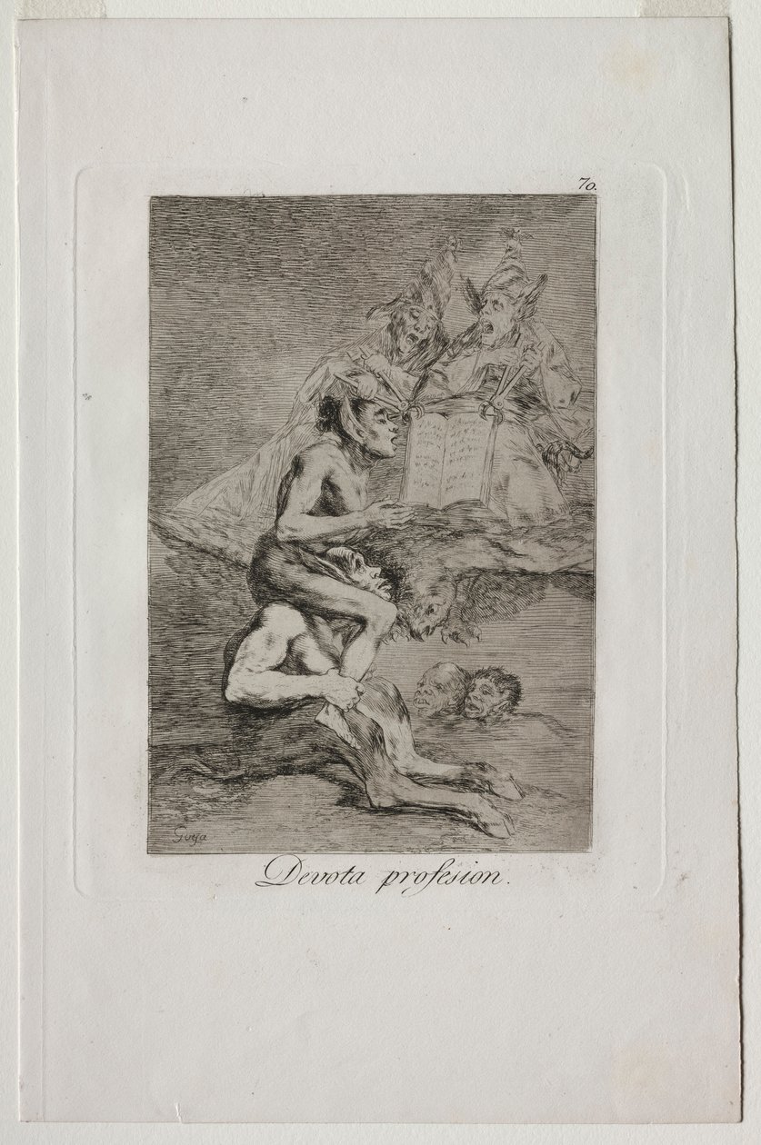 Caprichos: Profesión devota de Francisco de Goya