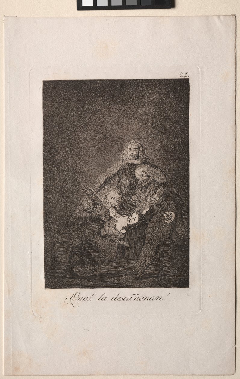Caprichos: ¡Cómo la Despluman! de Francisco de Goya