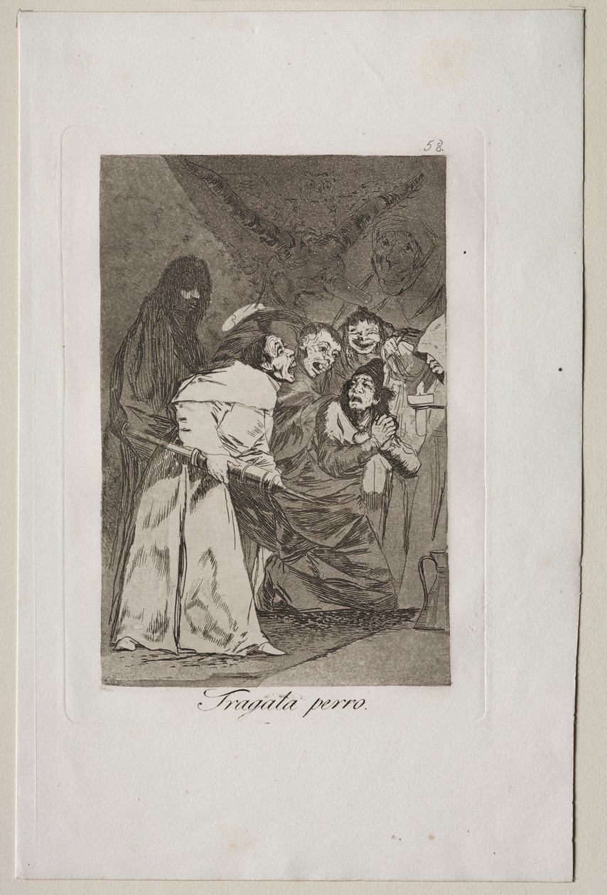 Caprichos: ¡Trágatelo, perro! de Francisco de Goya