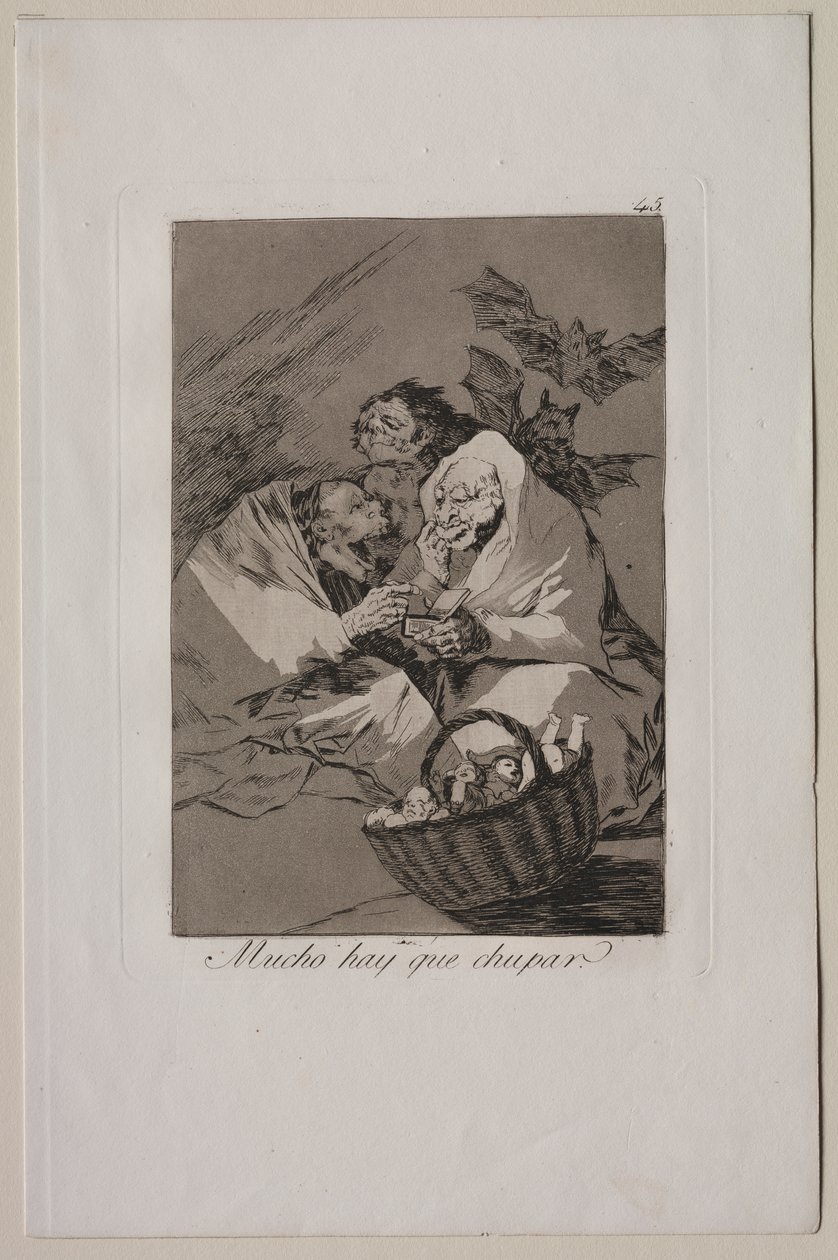 Caprichos: Hay mucho que chupar de Francisco de Goya