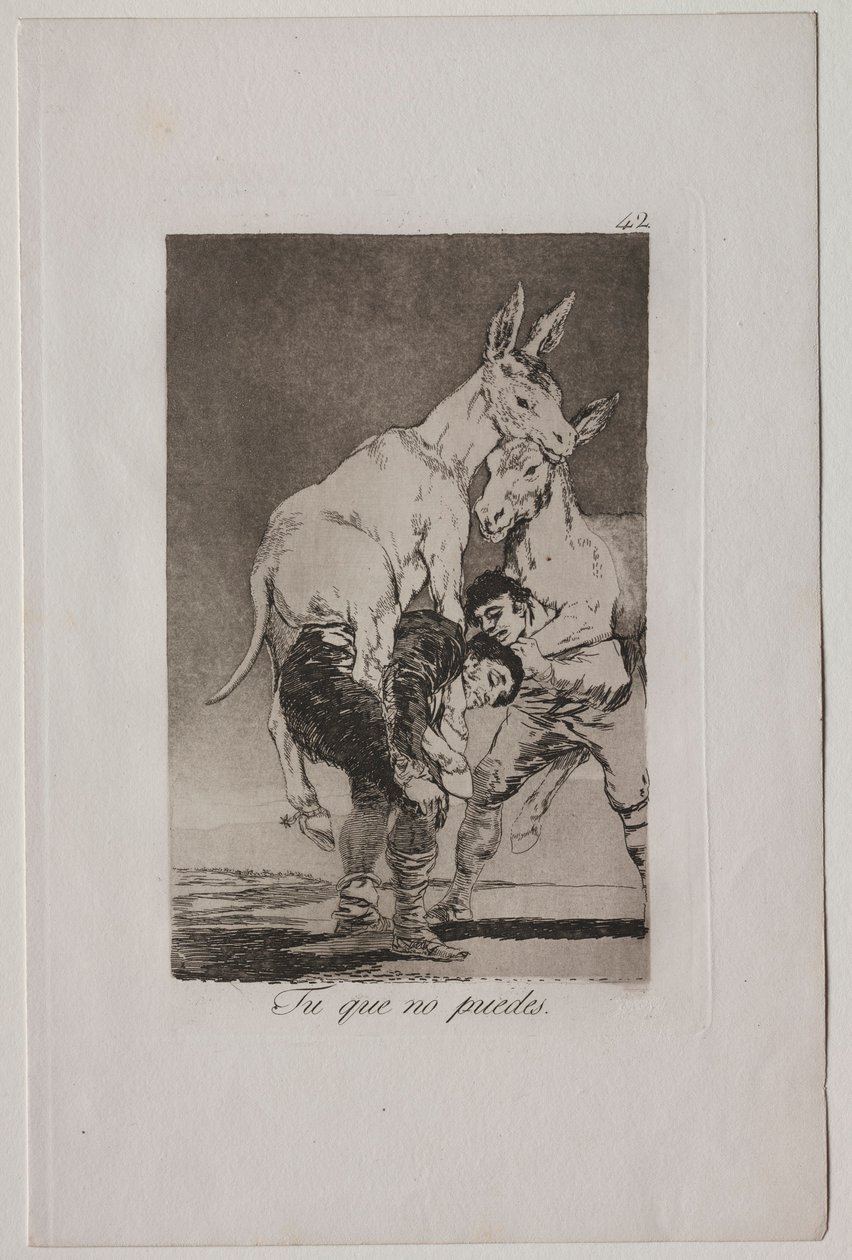 Caprichos: Tú que no puedes de Francisco de Goya