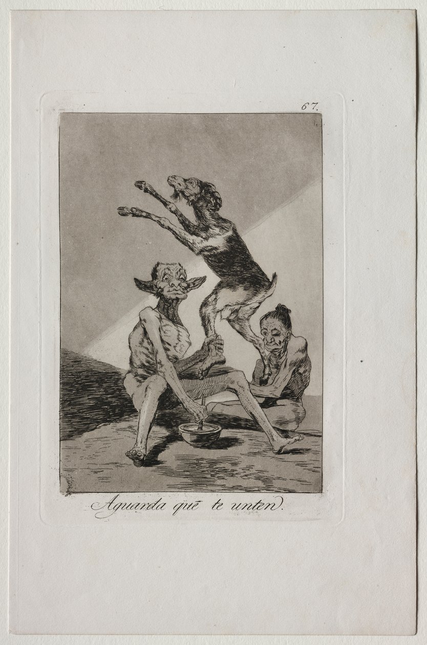 Caprichos: Espera hasta que te hayan ungido de Francisco de Goya