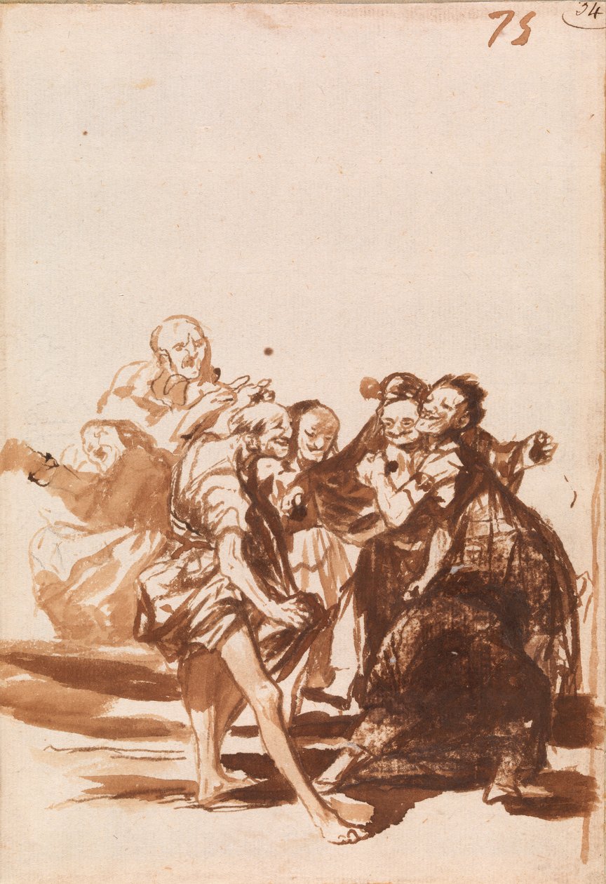 Viejos cantando y bailando de Francisco de Goya