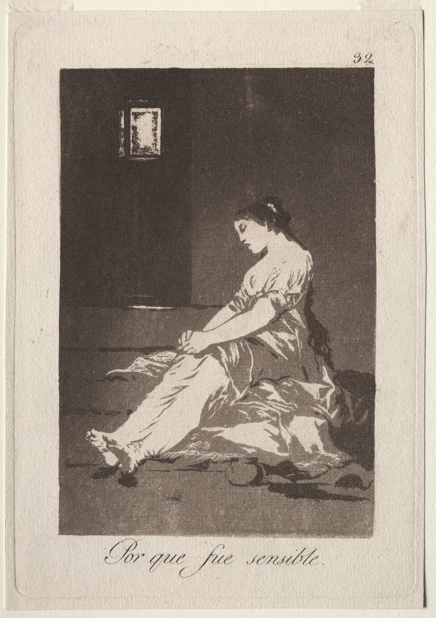 The Caprichos:  Because She Was Susceptible de Francisco de Goya