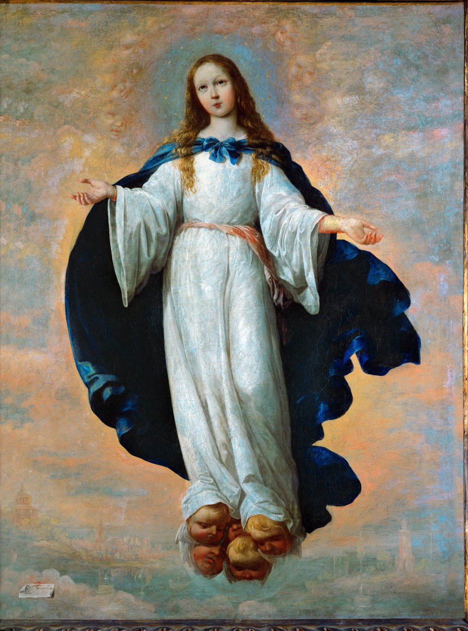 La Inmaculada Concepción ... (óleo sobre lienzo) de Francisco de Zurbaran