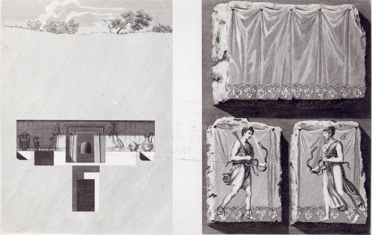 Tumbas etruscas, c. 1780 de Franciszek Smuglewicz