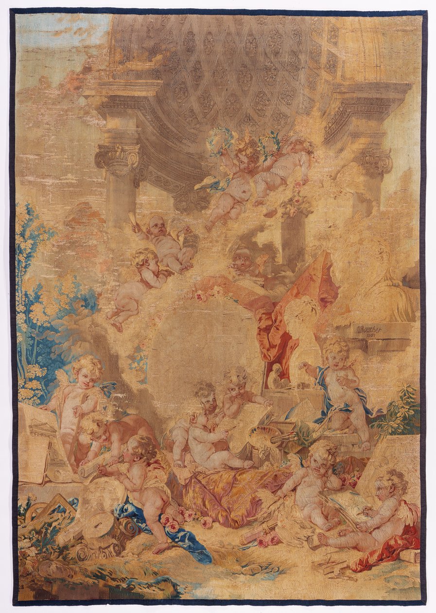 Los genios de las Artes, 1761 de Francois after Boucher