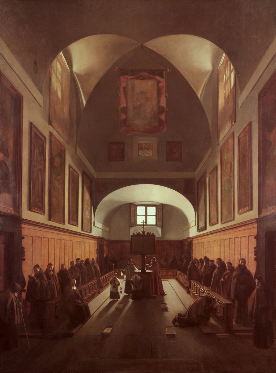 Coro de la Iglesia de los Capuchinos, Roma de Francois Marius Granet