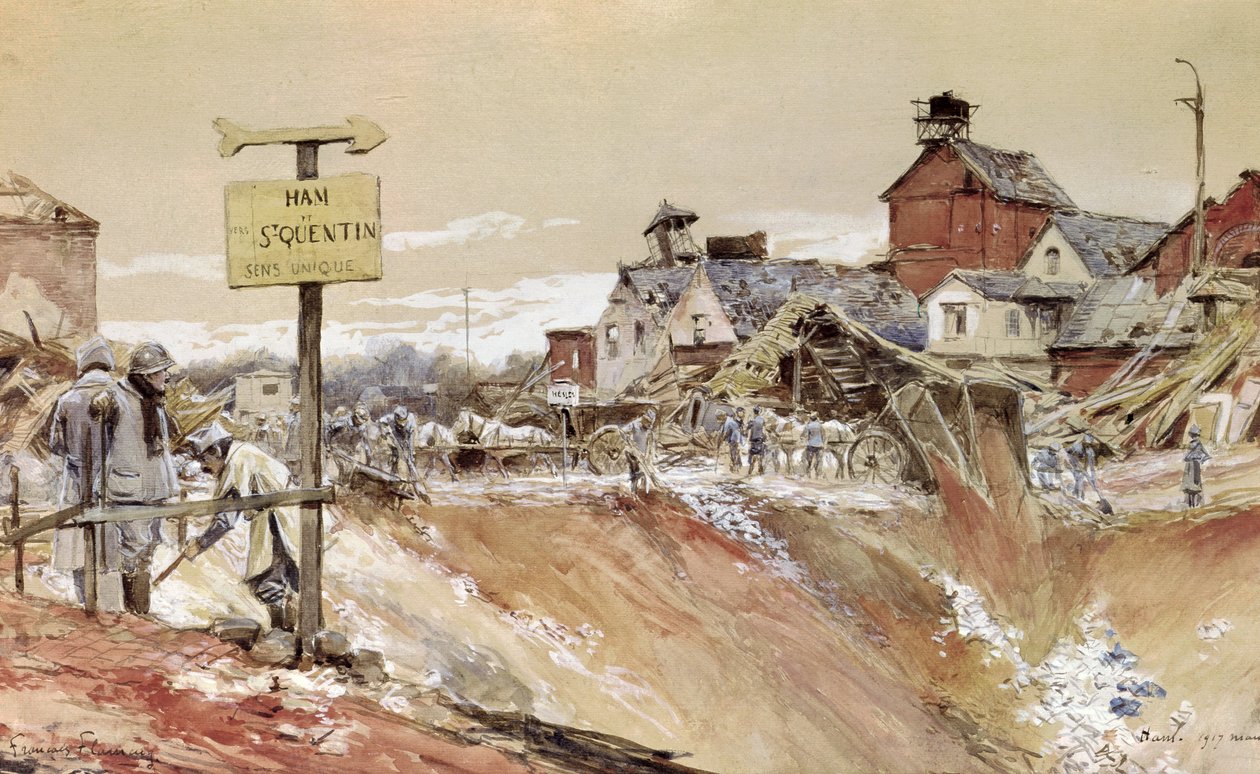 Cráteres en Ham-Saint-Quentin de Francois Flameng