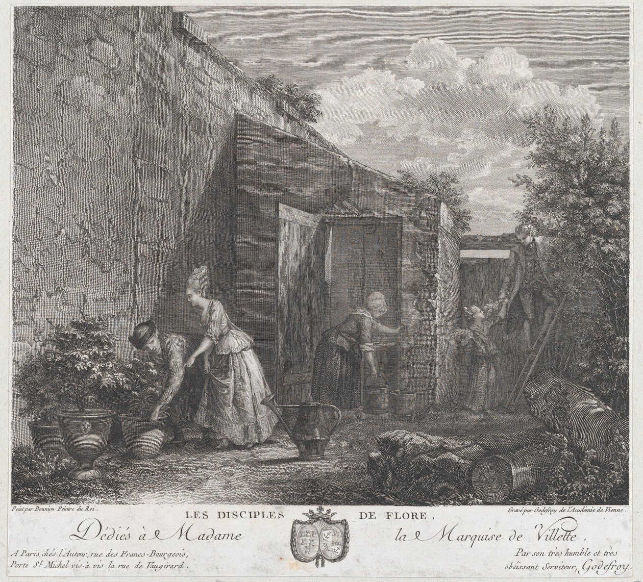 Los discípulos de Flora, 1778 de Francois Godefroy