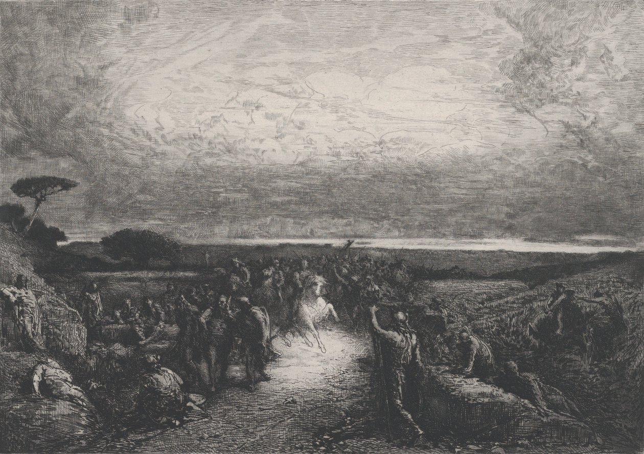 Campaña de Roma, siglo XIX de Francois Nicolas Chifflart