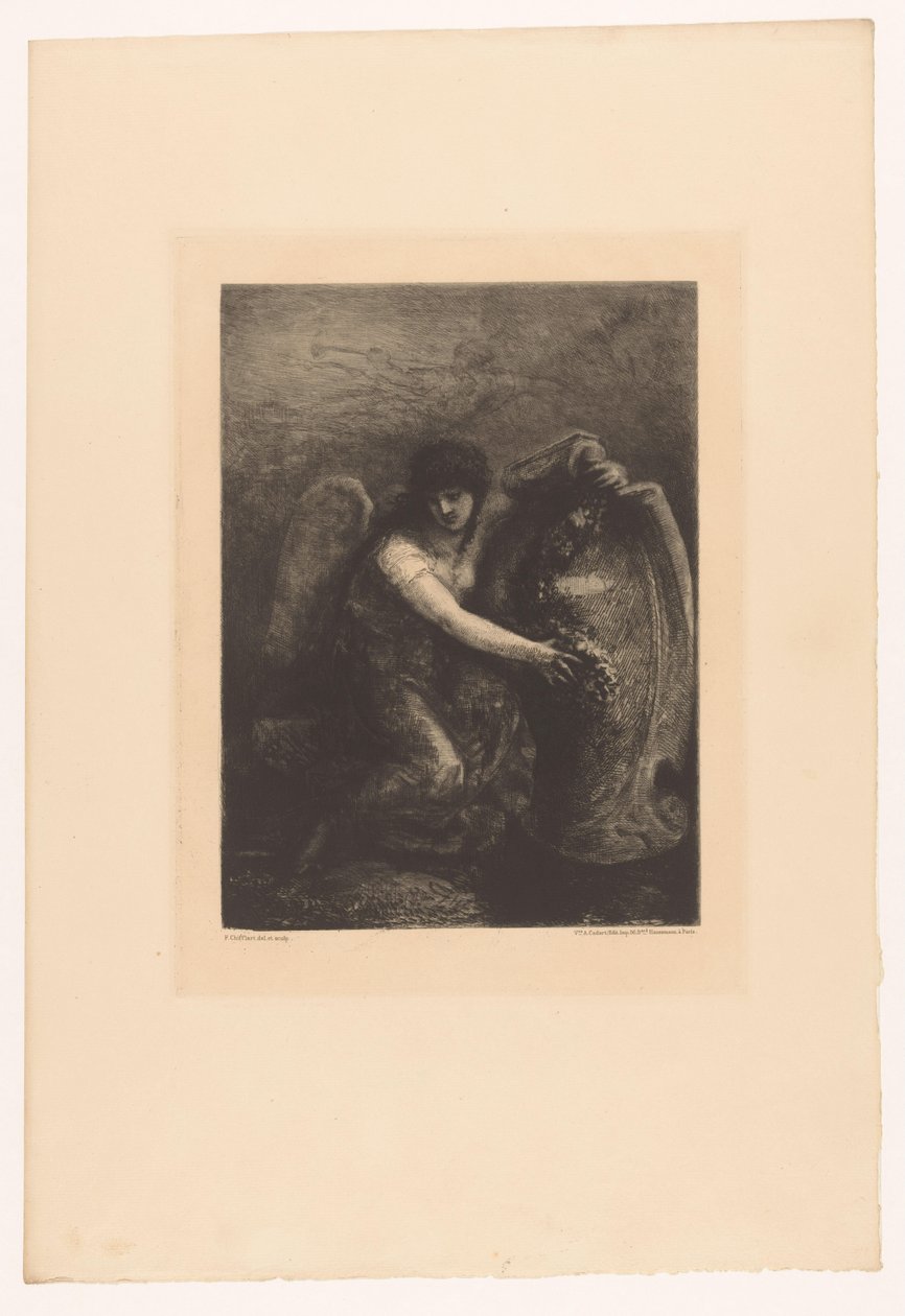 ángel con escudo de Francois Nicolas Chifflart