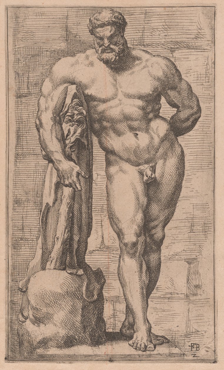 El Hércules Farnesio, vista frontal [lámina 2] de Francois Perrier