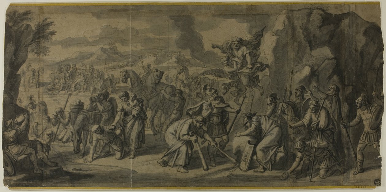 Moisés golpea la roca de Francois Verdier