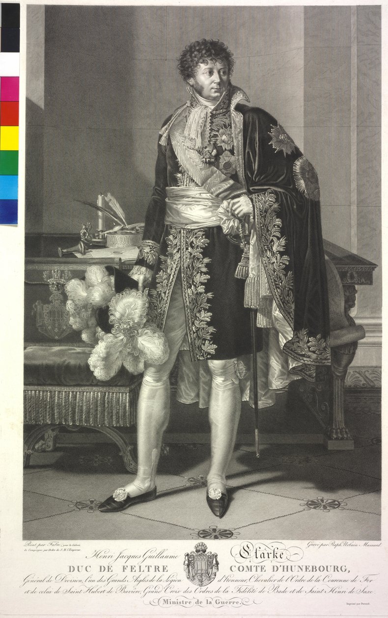 Duque de Feltre Clarke (aguafuerte) de Francois Xavier Fabre