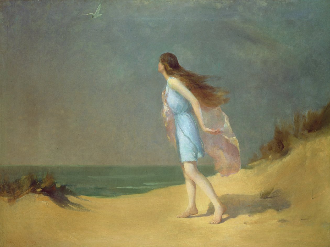 Chica en la playa de Frank Richards