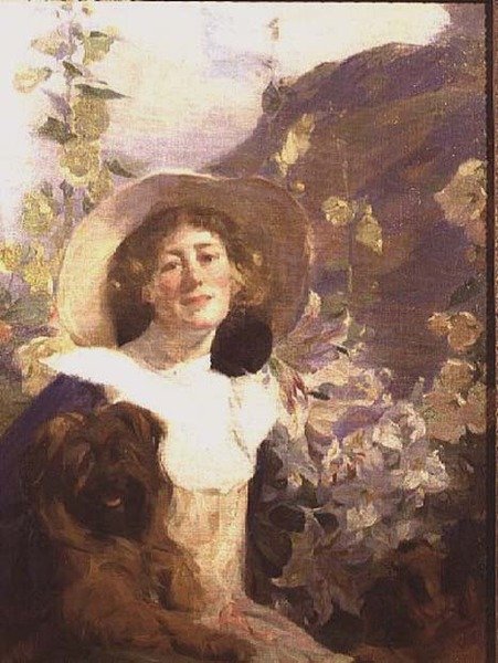 La esposa del artista Katherine de Frank Bramley