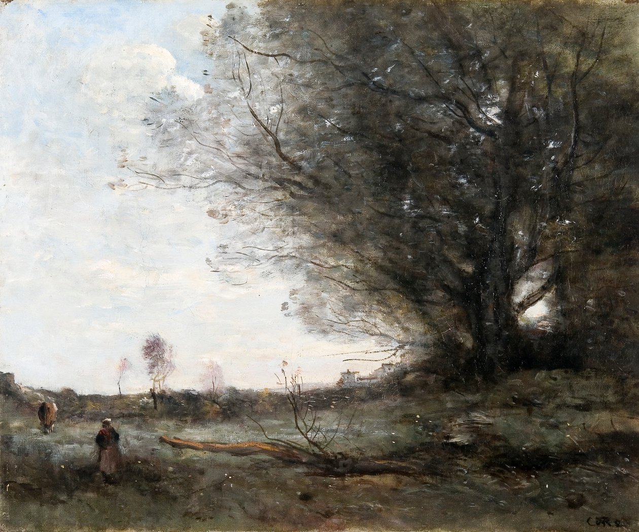 Un paisaje de Surrey (óleo sobre lienzo) de Frank Dicksee