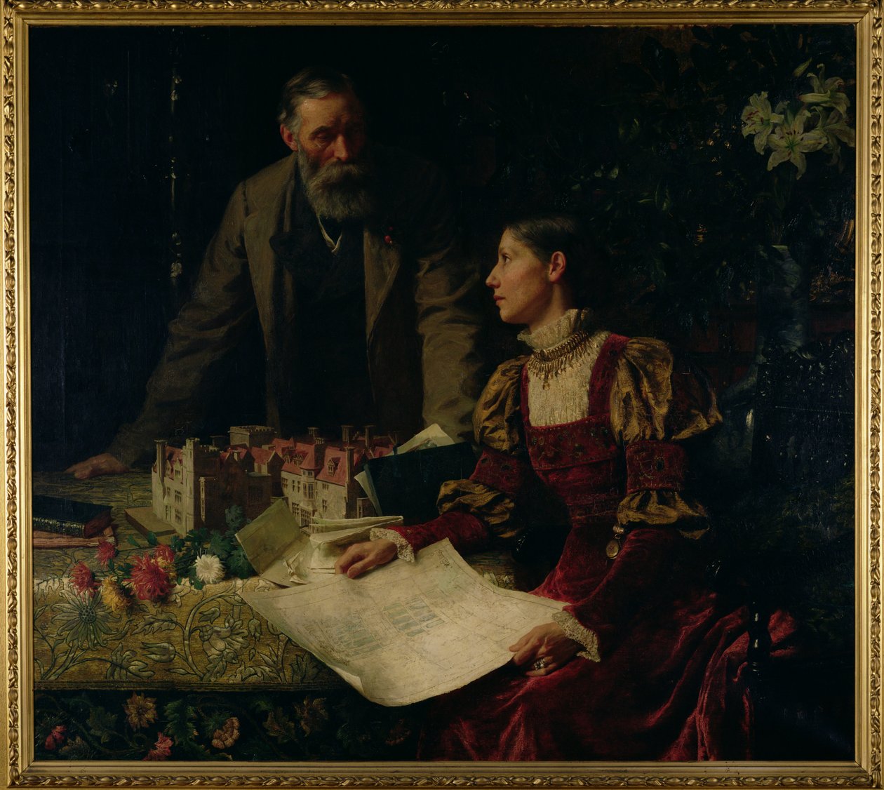 Los constructores de casas, 1879 de Frank Dicksee
