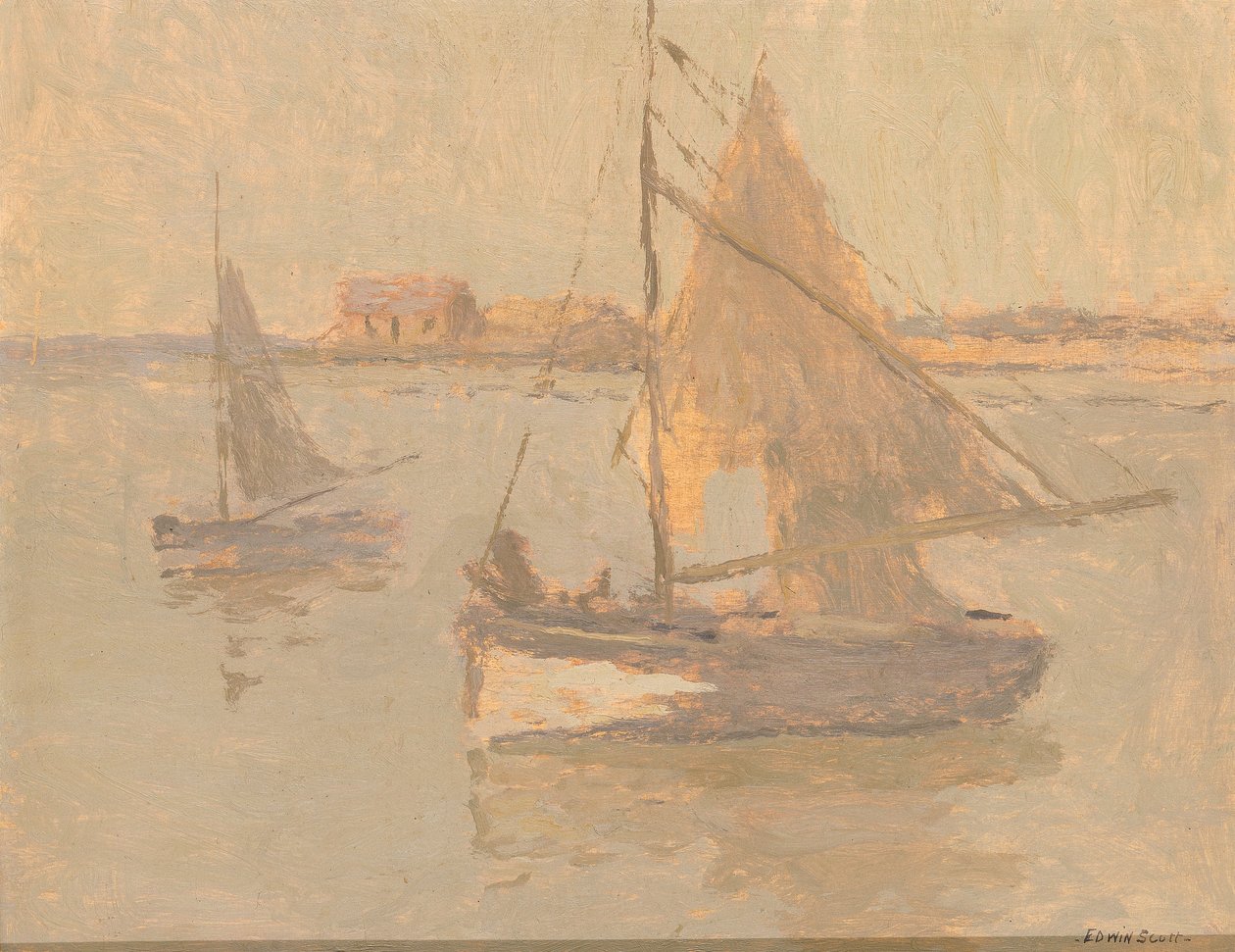 Barcos de Pesca en Honfleur no. 1, n.d. de Frank Edwin Scott