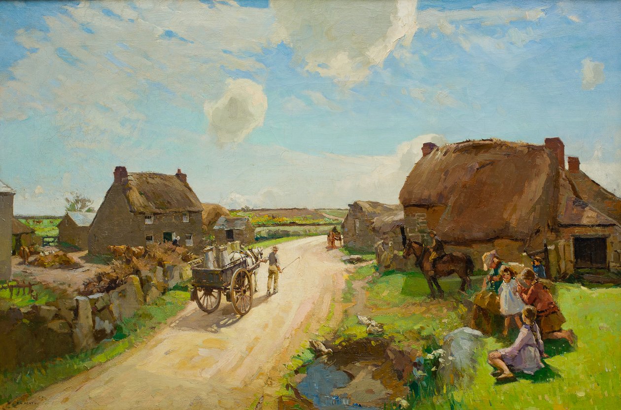 El carro de la leche, c.1920 de Frank Gascoigne Heath