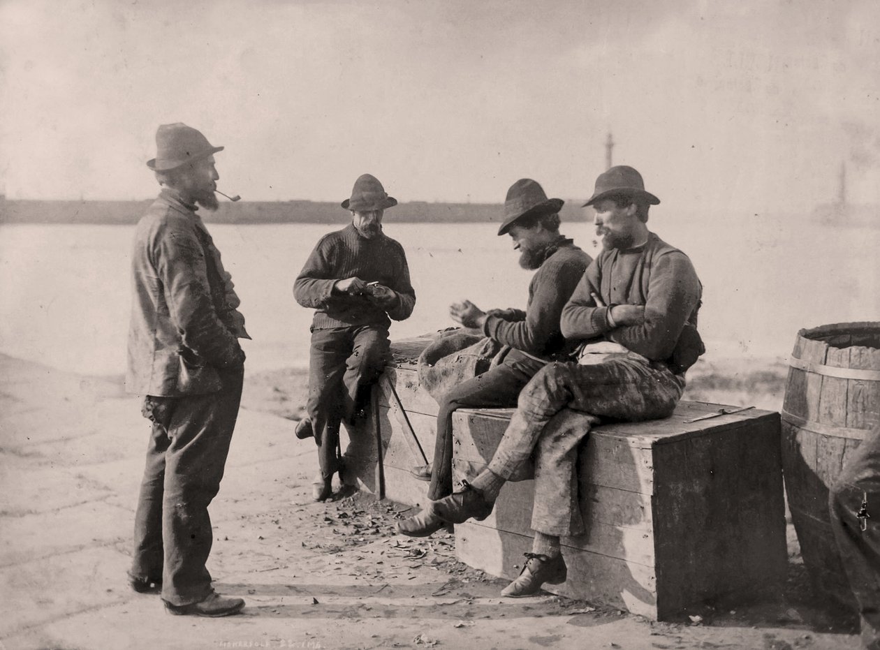 Pescadores en la bahía de Whitby de Frank Meadow Sutcliffe