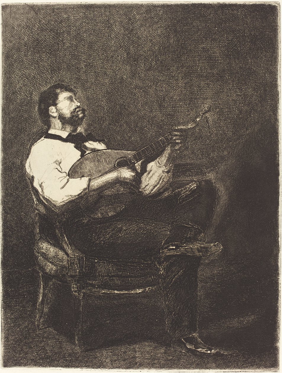 Guitarrista, 1861 de François Bonvin