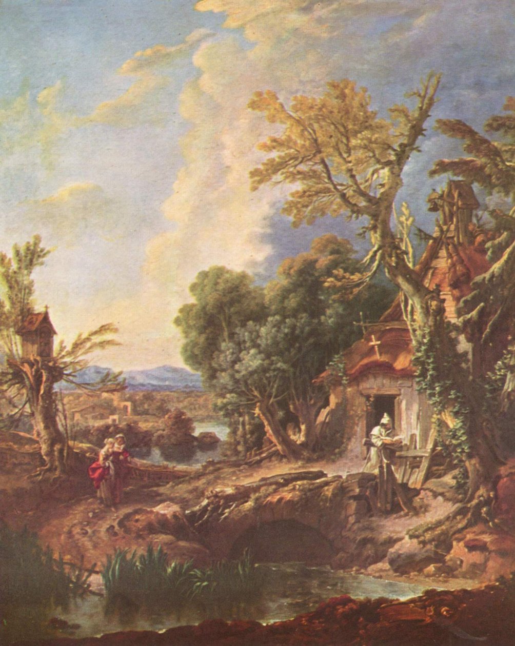 Paisaje con el hermano Lucas de François Boucher