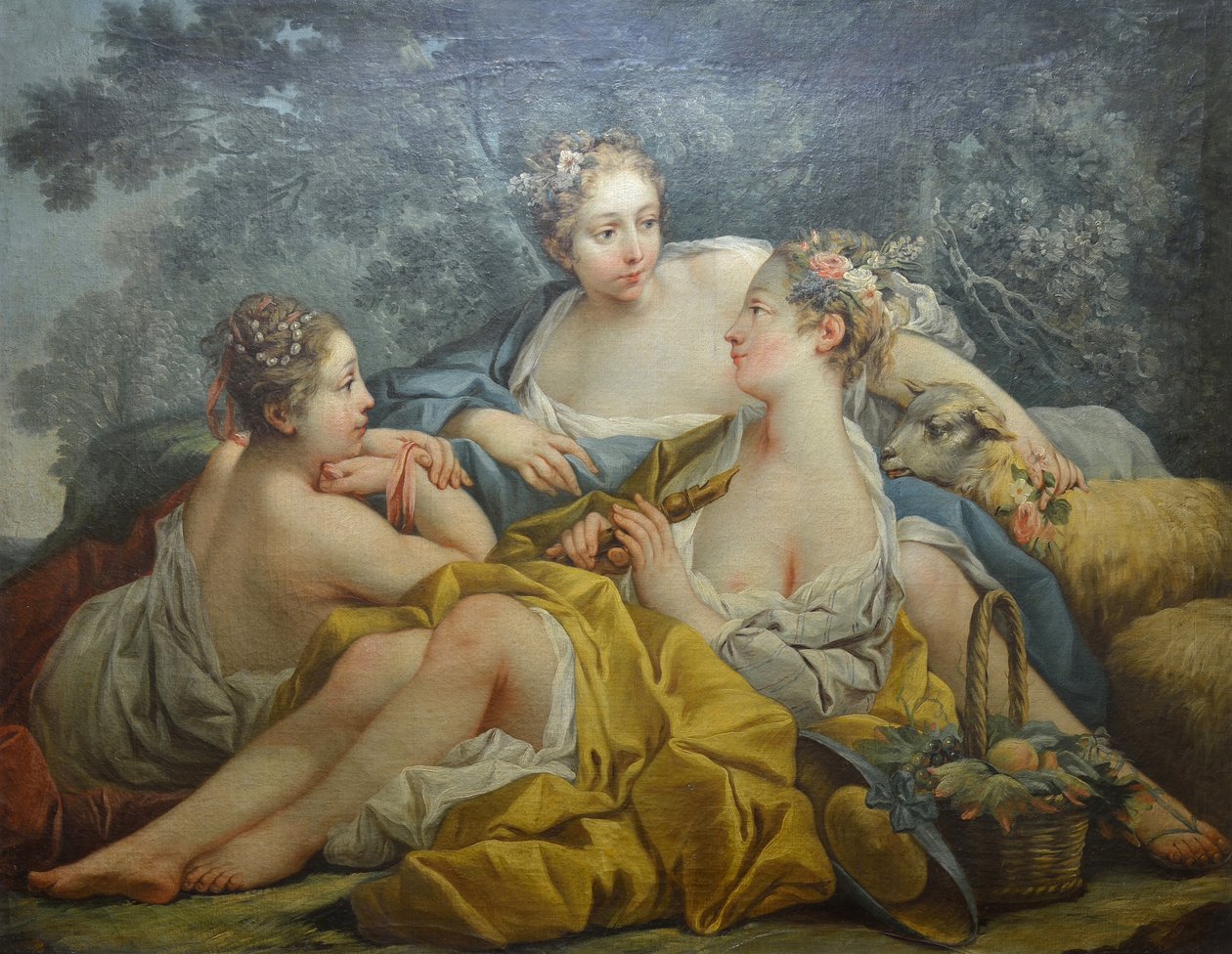Ninfas tocando la flauta de François Boucher