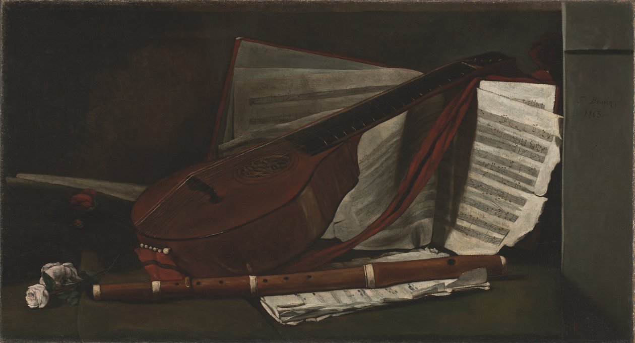 Atributos de la música, 1863 de François Bonvin