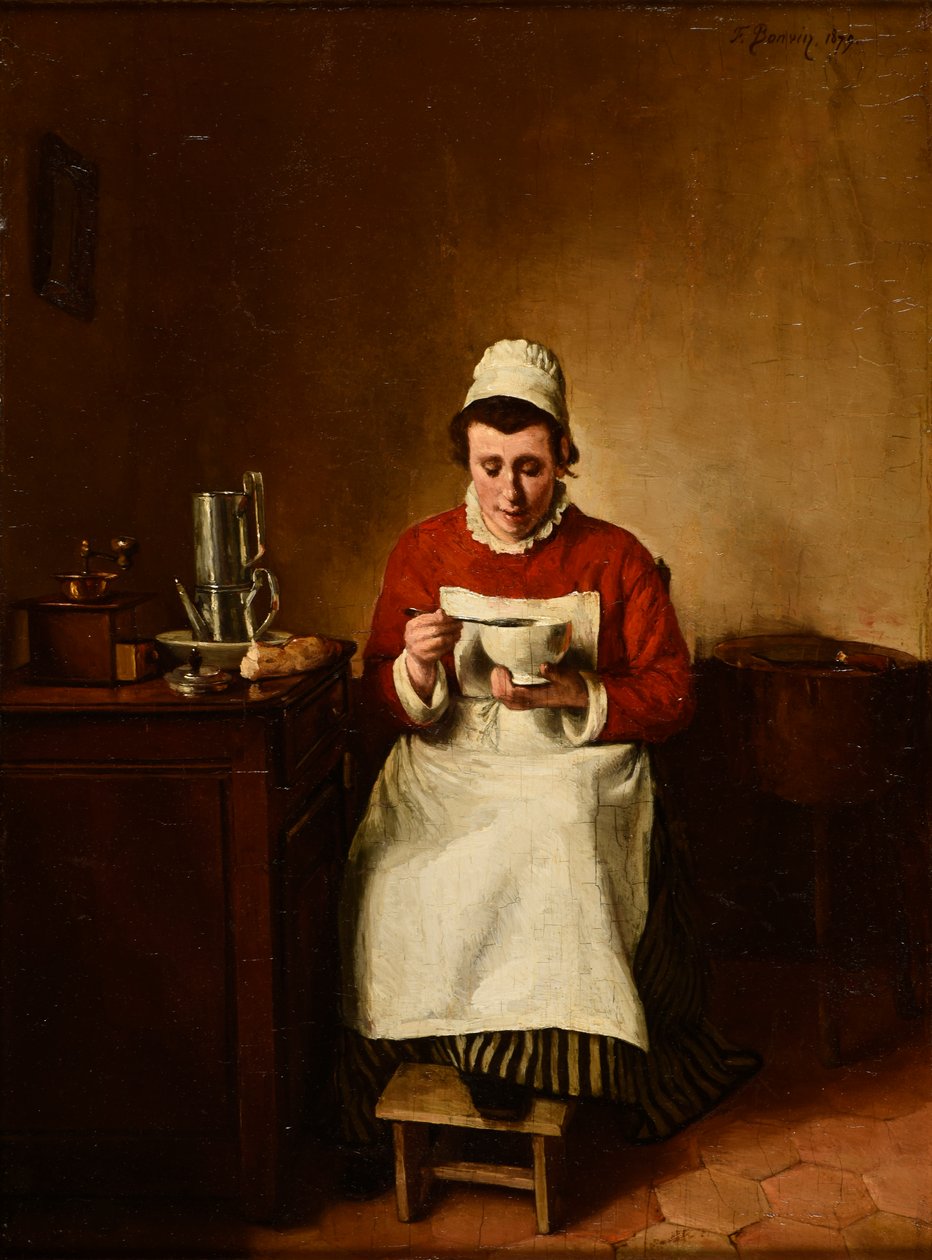 Desayuno o un tazón de café de François Bonvin