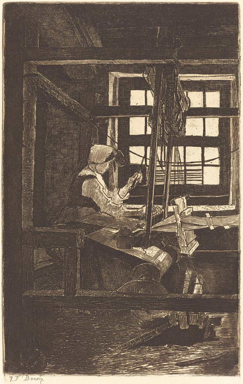 Tejedora (La Tisserande) de François Bonvin