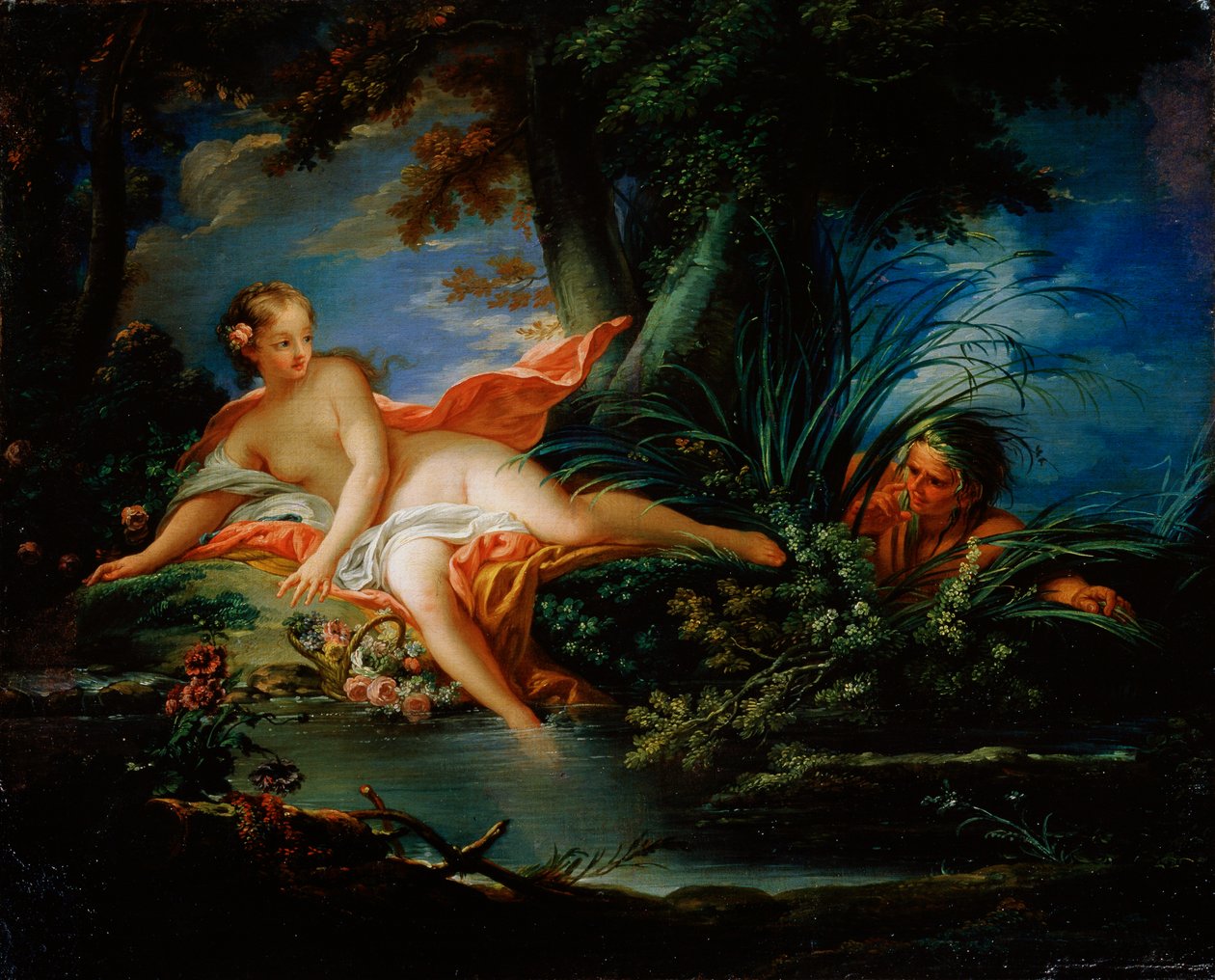 Un bañista asustado, 1736 de François Boucher