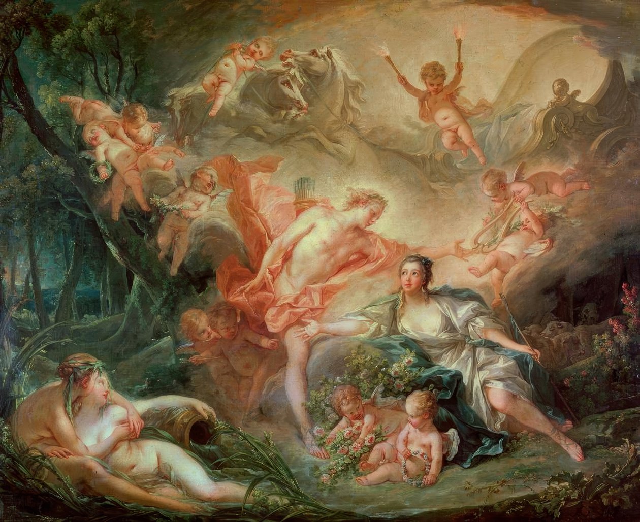 Apolo se revela a Isis de François Boucher