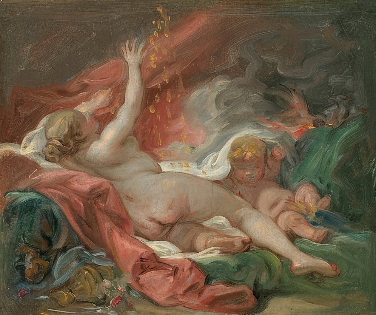 Danaë (Estudio) de François Boucher