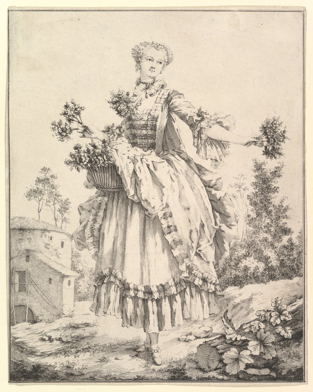 Vendedora de flores de François Boucher