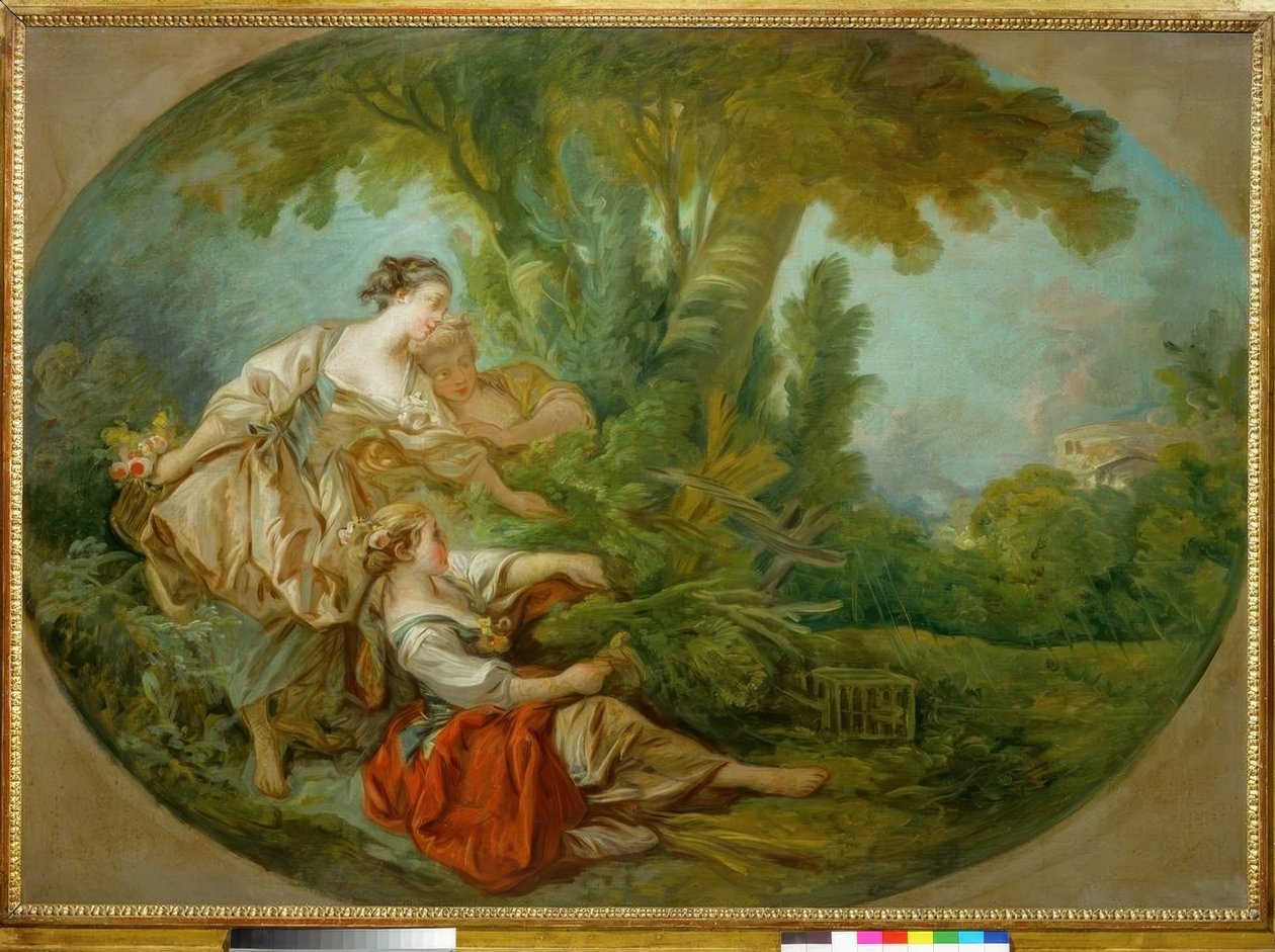 El reclamo, llamado El pájaro atrapado en las redes de François Boucher